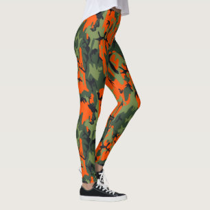 Legging Segurança Blaze Laranja e Camo Verde