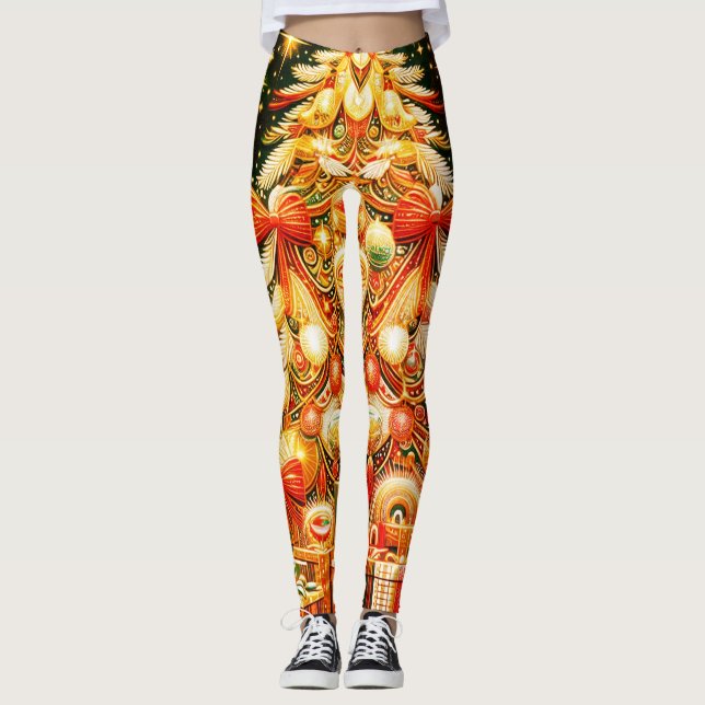 Legging Seja a Árvore de Natal no Moderno Personalizado Al (Frente)