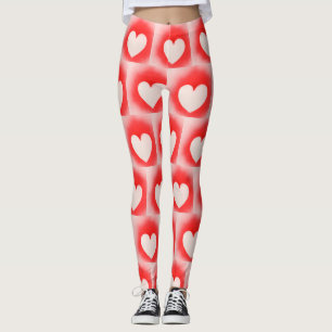 Legging Seja minha nota de Namorados vermelha