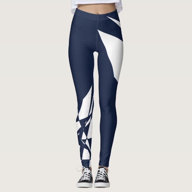 Legging Seleção de esportes Azul Azul Profundo com Strike (Frente)