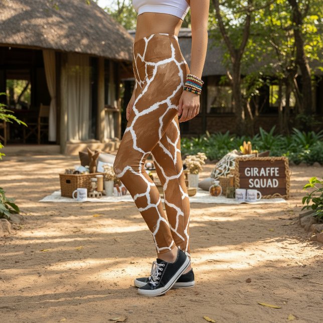 Legging Selim Girafa Padrão de Pele Castanho ID1152 (Criador carregado)