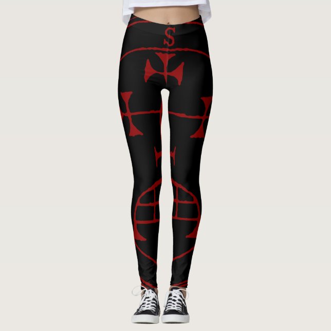 Legging Selo de caneleiras feitas sob encomenda de (Frente)