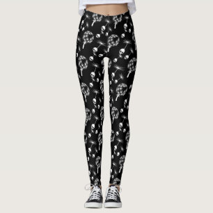 Legging Sementes De Dandelion Crânio