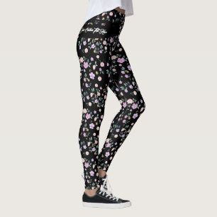 Legging Senhora da Flor Preta