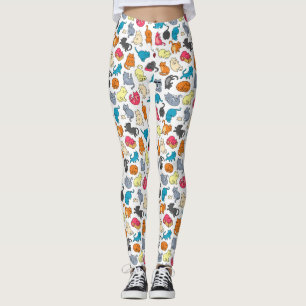 Legging Senhora Meowers Caneleiras do gato