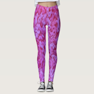 Legging Sensibilização do Cancer de Fita Rosa