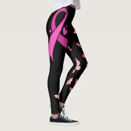 Legging Sensibilização do cancer de Fita Rosa