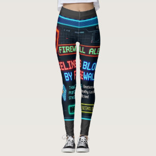Legging Sentimentos Bloqueados Pelo Firewall Engraçado Seg