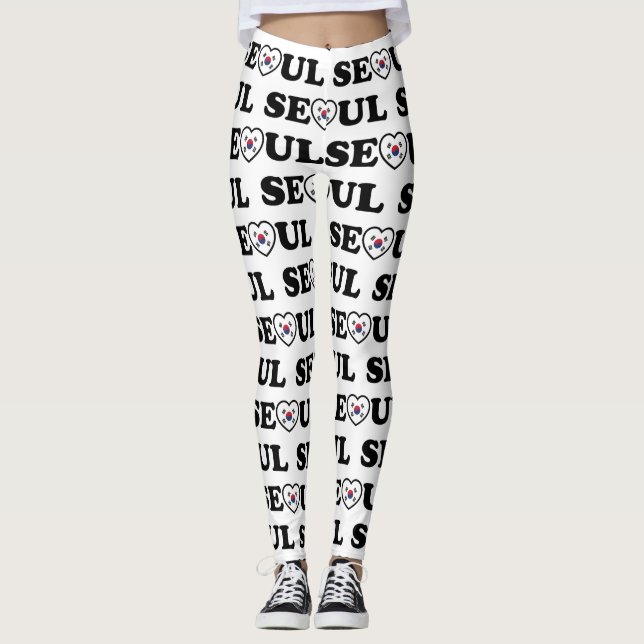 Legging Seoul Love Heart Taegeukgi Flag (Frente)