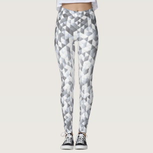 Legging Sequências de Prata: Fundo Mosaico Brilhante