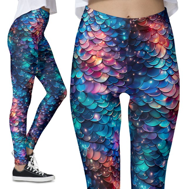Legging Sereia Celestial Espalha Glitter Galáxia (Criador carregado)