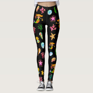 Legging Sereia e Conchas Vibração de Praia