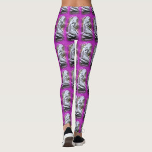 Legging sereia numa pedra