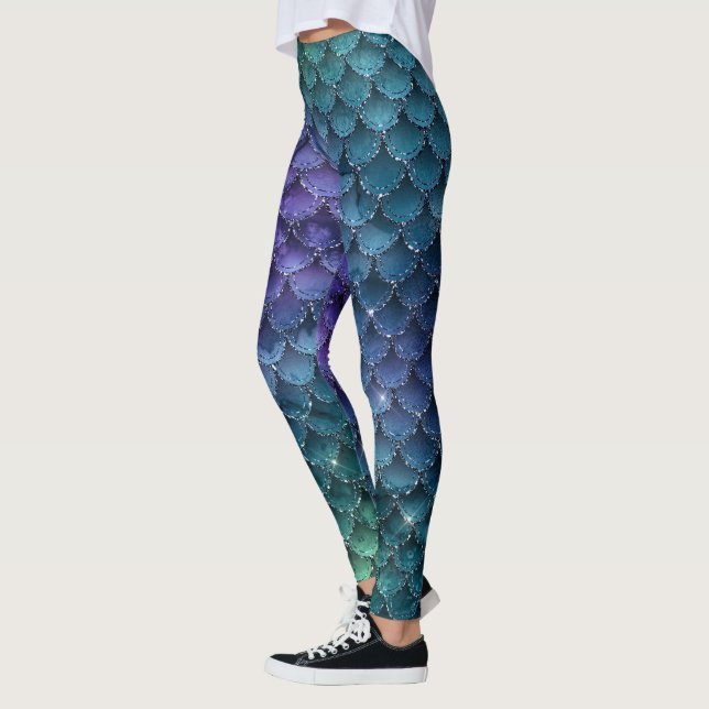 Legging Sereia Personalizada de Peixe Personalizada (Esquerda)