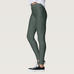 Legging sereia preta/cinzenta escala Thunder_Cove