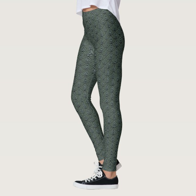 Legging sereia preta/cinzenta escala Thunder_Cove (Esquerda)
