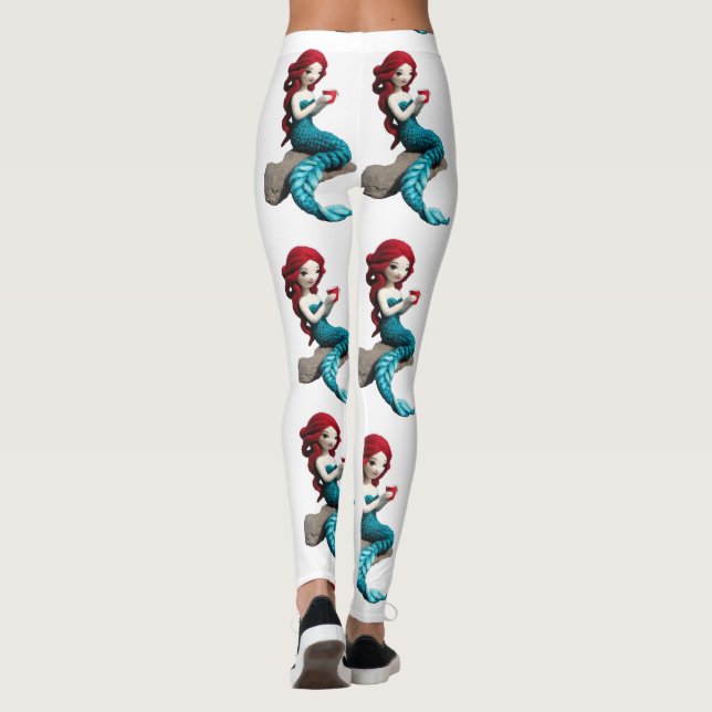 Legging Sereia Relaxando Com Bebida Thunder_Cove (Verso)