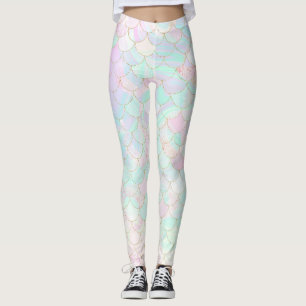 Legging Sereia Rosa Holográfica Iridescente