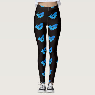 Legging sereias azuis negras