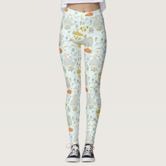 Legging Sereias Caprichosas Submarinos Cenário Subaquático