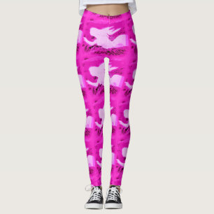 Legging sereias cor-de-rosa