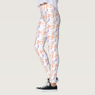 Legging Sereias Padrão de bolhas de Pastel em grão