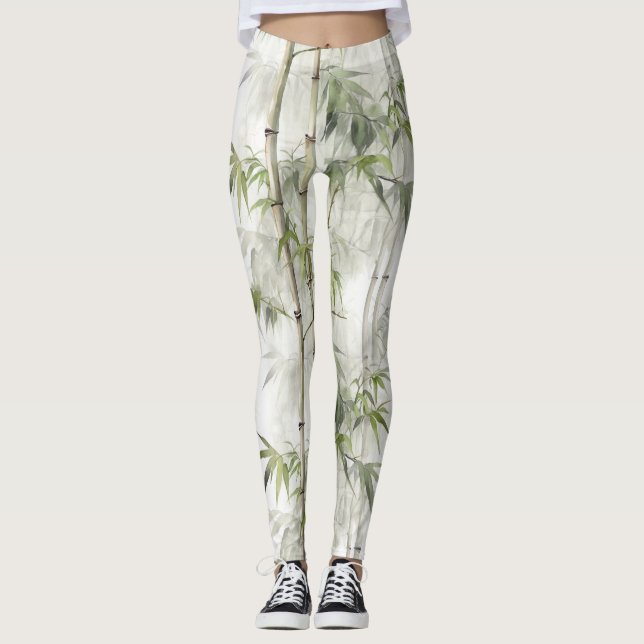 Legging Serenidade de Bambu Verde (Frente)
