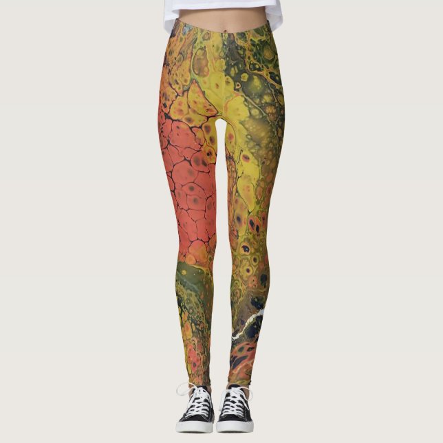 Legging Série Crayon derretida - Farinhas acrílicas como (Frente)