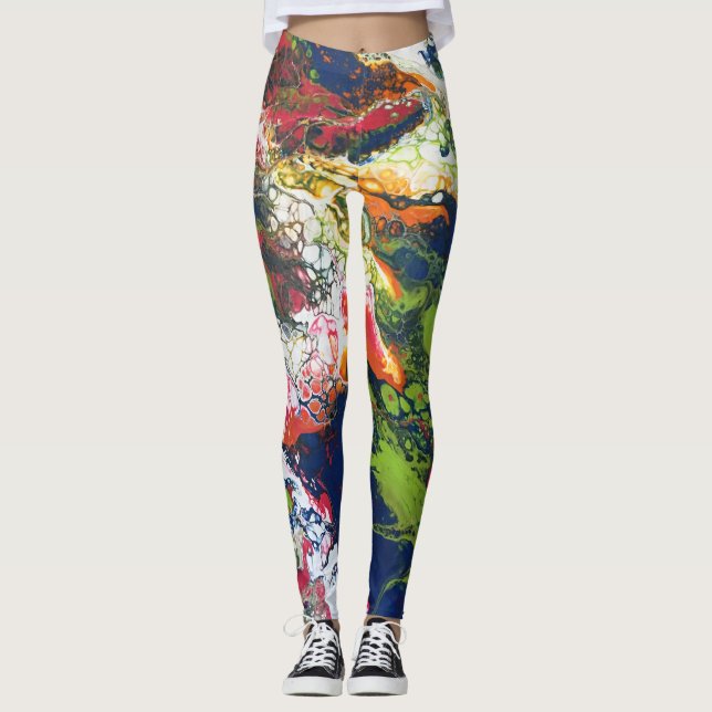Legging Série Crayon derretida - Pintura acrílica para der (Frente)