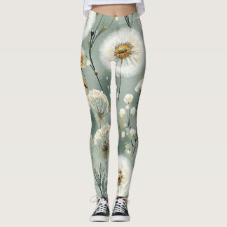 Legging Série de Design de Dente-de-Leão #3
