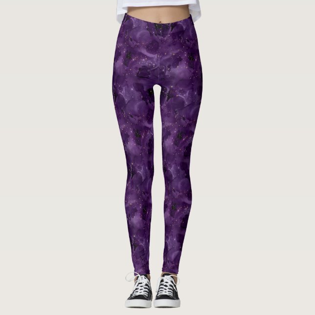 Legging Série Design Galáxia Roxa 8 (Frente)