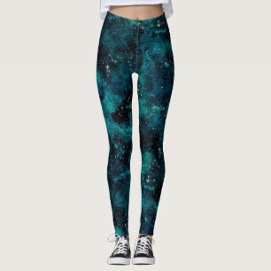 Legging Série Teal Galaxy Design 4 