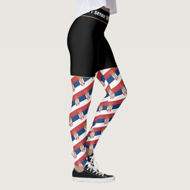 Legging Sérvia e Sérvia Bandeira moda / esportiva (Direita)