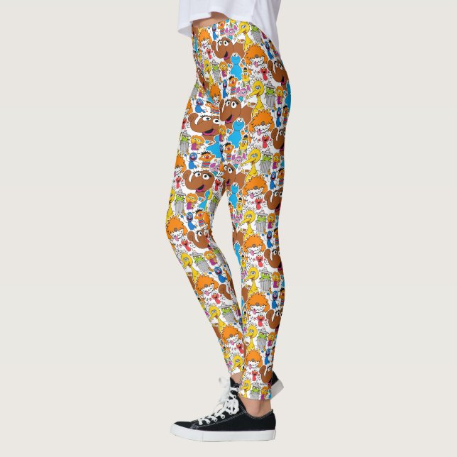 Legging Sesame Street Pals Doodley Patterno (Esquerda)