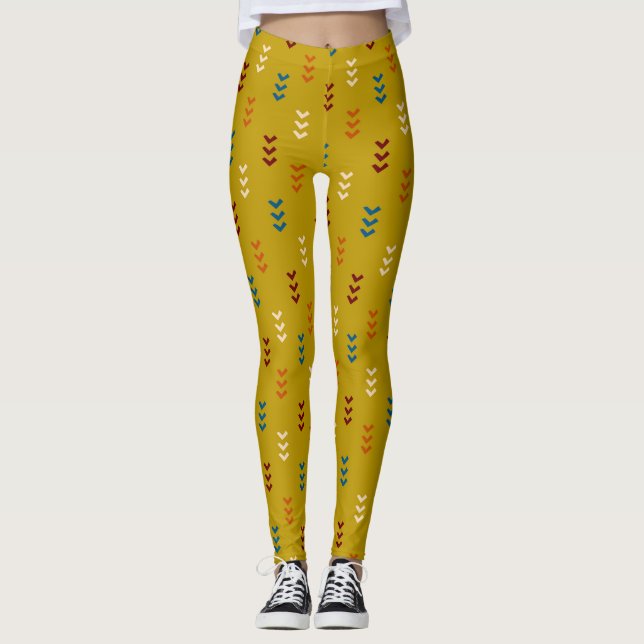 Legging Seta Tribal de Mostarda Verão (Frente)