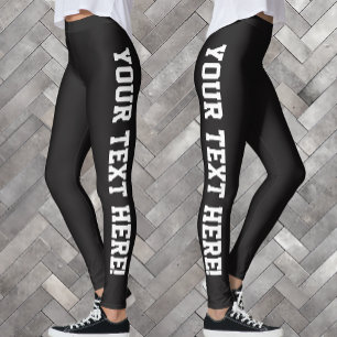 Legging Seu Design de texto Personalizado Suas Próprias Le