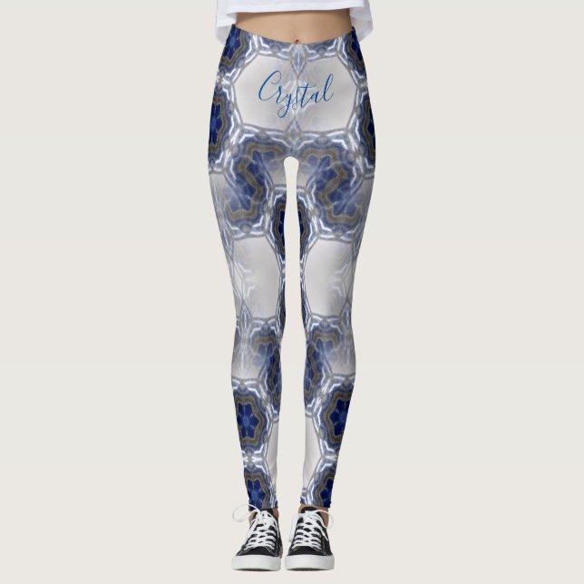 Legging Seu Nome Crystal Lapis Lazuli (Frente)