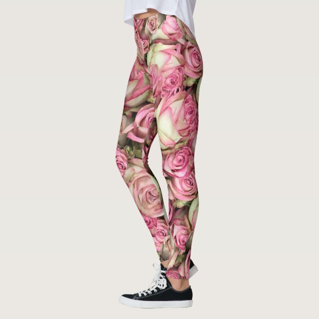Legging Seus rosas cor-de-rosa (Esquerda)