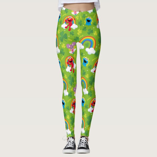 Legging Shamrock and Rainbow Pattern da Sésame Street (Frente)