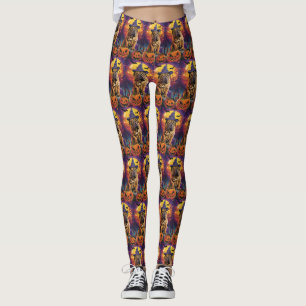 Legging Shar Pei Dog Halloween Bruxelles E Pumpkin