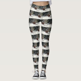 Legging Shh Tzu no inverno da neve de Natal