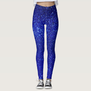 Legging Shimmering Canvas Azul de Brilho