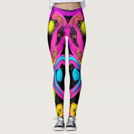 Legging shiny Abstract art