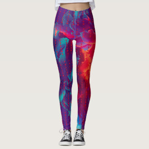Legging Siga suas citações dos sonhos Flores Coloridas