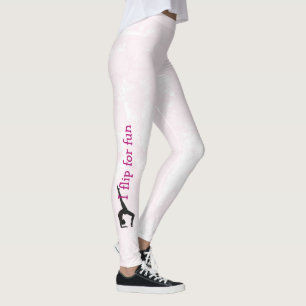 Legging silhueta de ginasta na textura da rosa claro