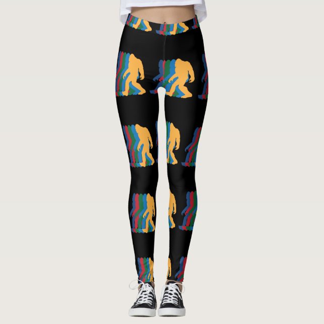 Legging Silhueta Retro Bigfoot Vintage (Frente)