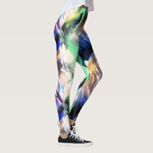 Legging Silky floating color in soft abstrato mosaico