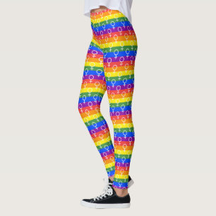 Legging Símbolo feminino do padrão arco-íris
