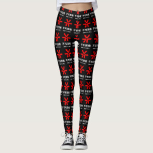 Legging Símbolo hanzi em língua chinesa não reciclável