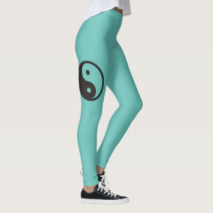 Legging Símbolo Yin Yang - desenho de tatuagem sólido